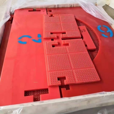 Красный противоскользящий коврик типа ZP Rotary Atble 30mm Пластиковый нескользящий коврик для буровой установки
