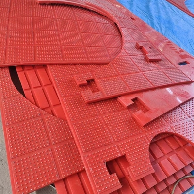 Красный противоскользящий коврик типа ZP Rotary Atble 30mm Пластиковый нескользящий коврик для буровой установки